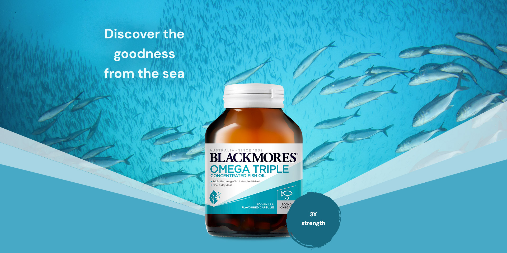 Blackmores omega triple concentrated fish oil 150 capsules Clearance